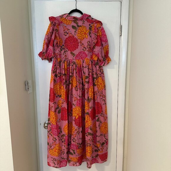 NWOT Karlie Pink Floral Midi Dress- Size Large - Picture 3 of 3
